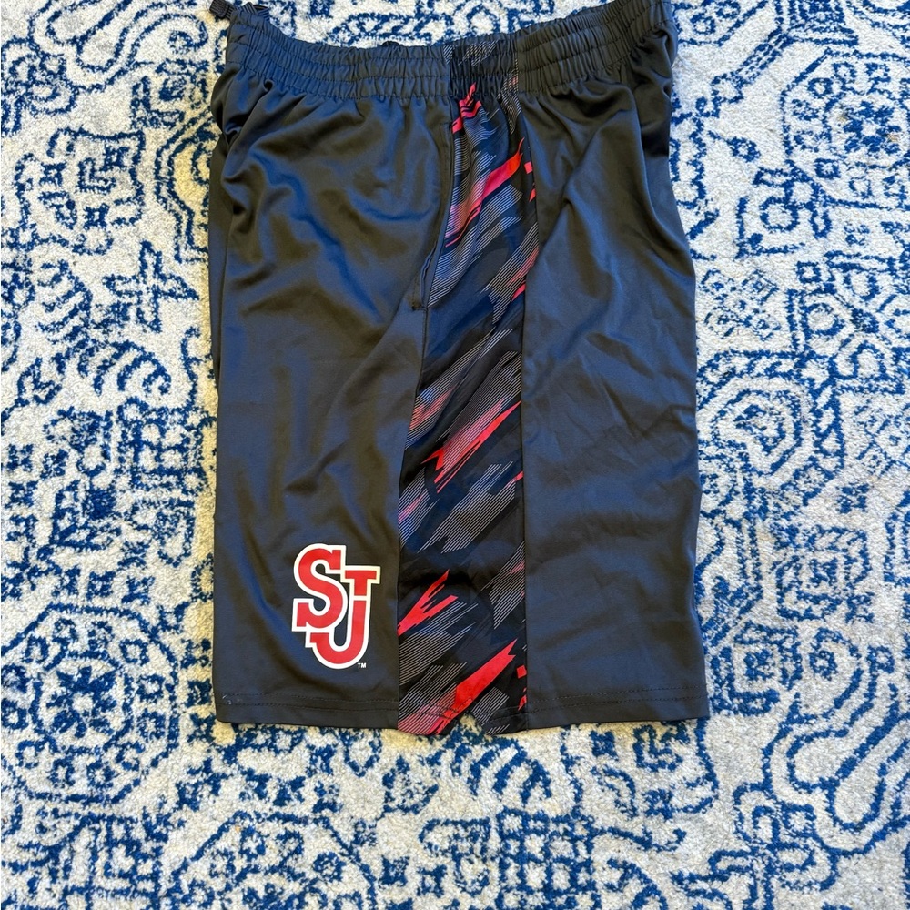Campus Heritage Black and Red Athletic Shorts